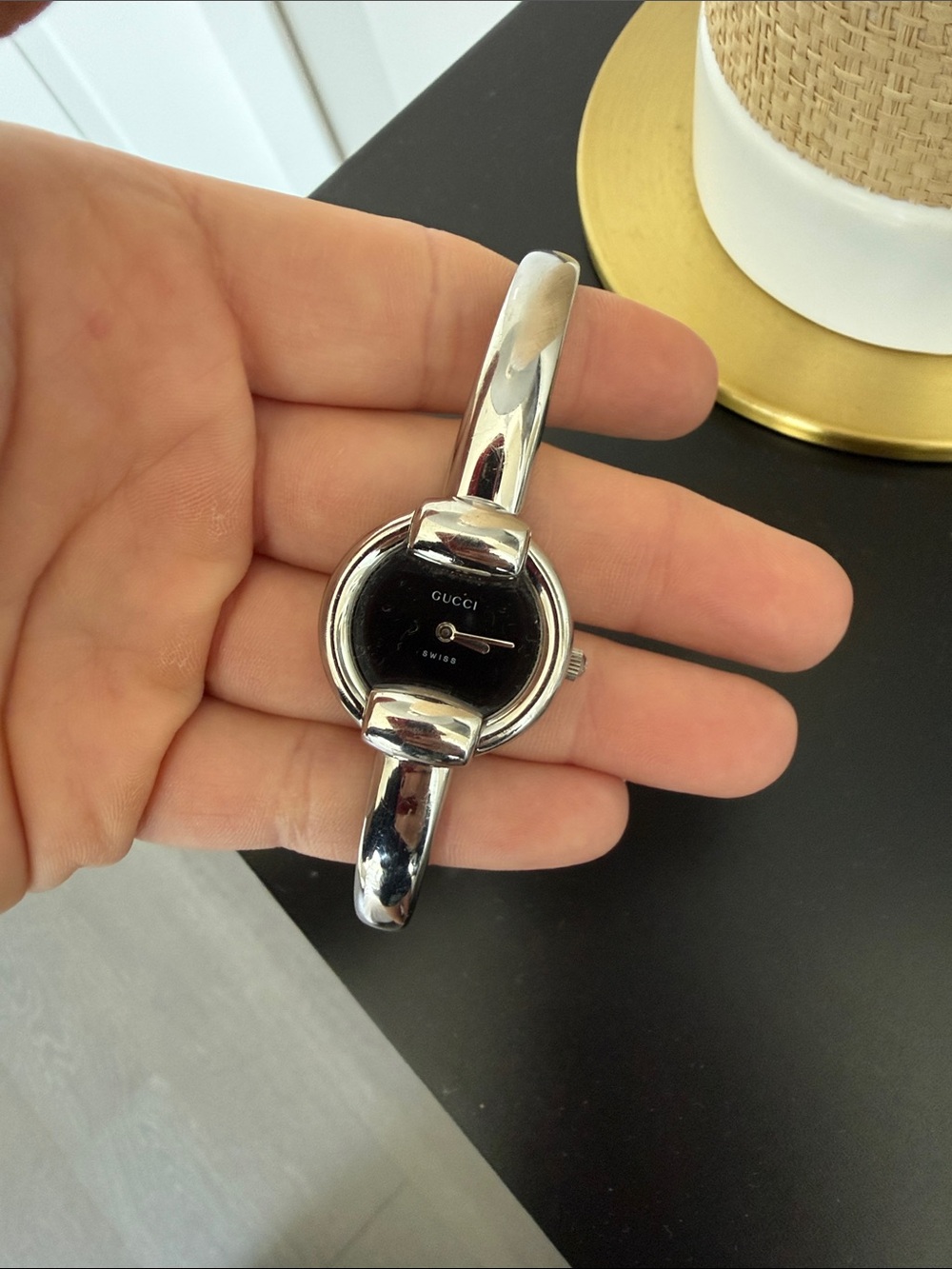Gucci 1400 L stainless steel watch bracelet